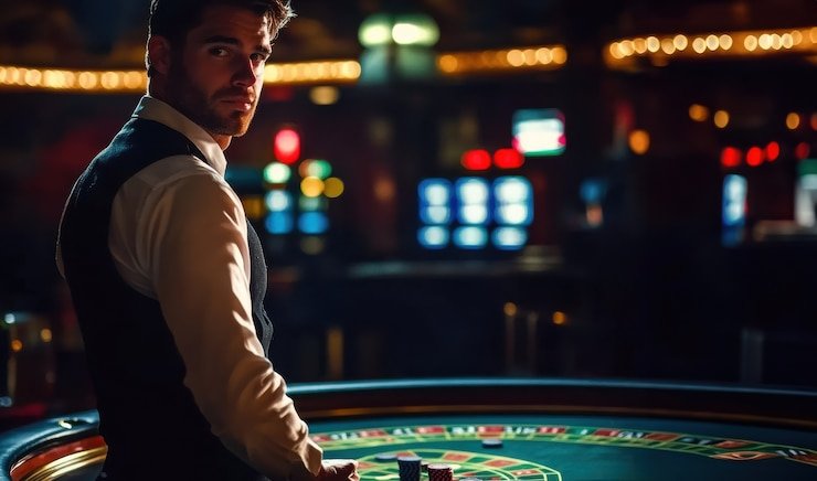 Smartphone displaying mobile baccarat interface with touch-optimized betting controls